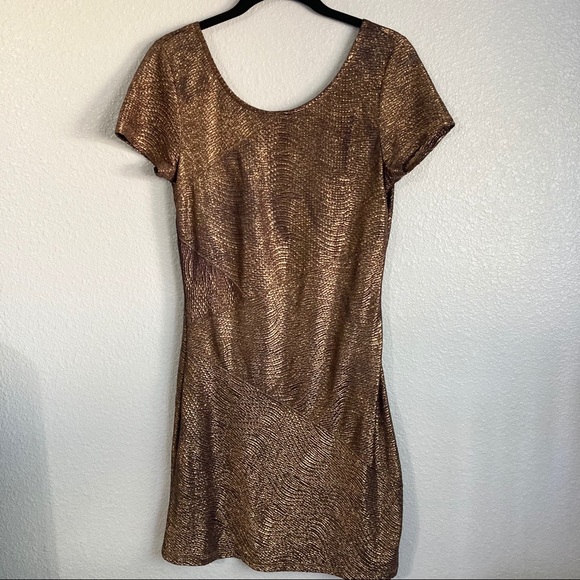 Free People Moonage Daydream Metallic Tunic Mini Dress Size small - Picture 2 of 9